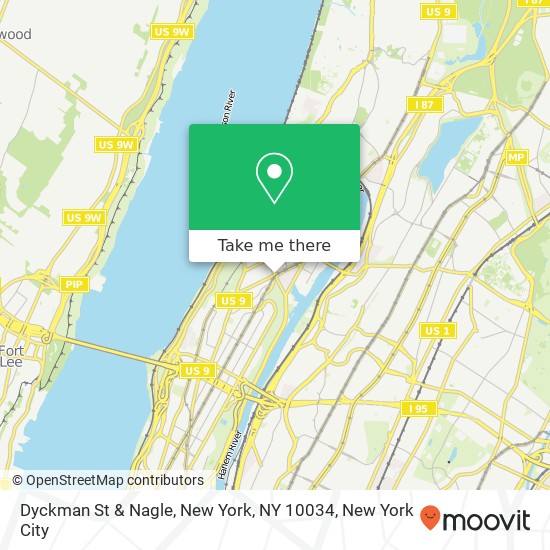 Dyckman St & Nagle, New York, NY 10034 map