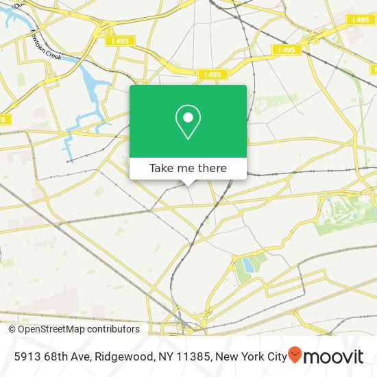 Mapa de 5913 68th Ave, Ridgewood, NY 11385