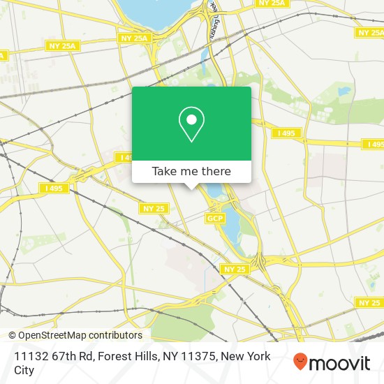 11132 67th Rd, Forest Hills, NY 11375 map