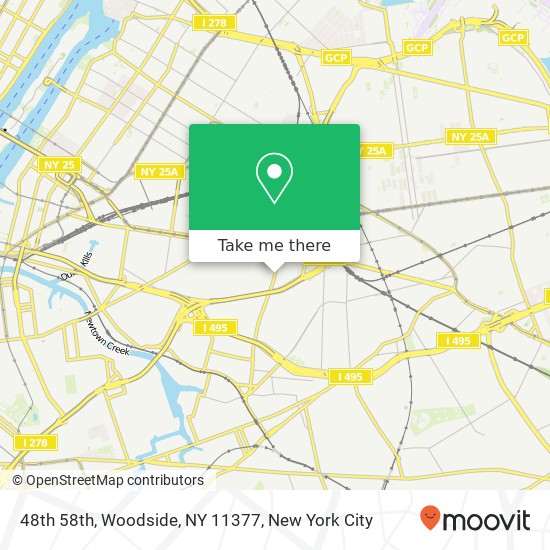 Mapa de 48th 58th, Woodside, NY 11377
