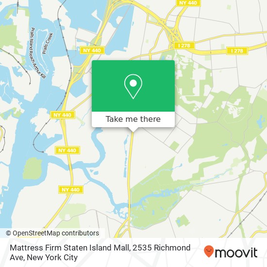 Mapa de Mattress Firm Staten Island Mall, 2535 Richmond Ave