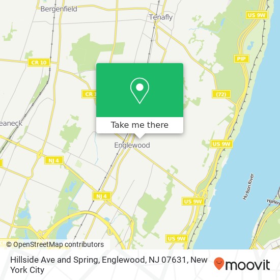 Hillside Ave and Spring, Englewood, NJ 07631 map