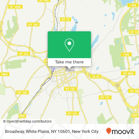 Broadway, White Plains, NY 10601 map