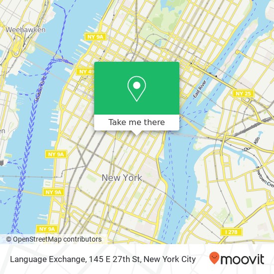 Mapa de Language Exchange, 145 E 27th St