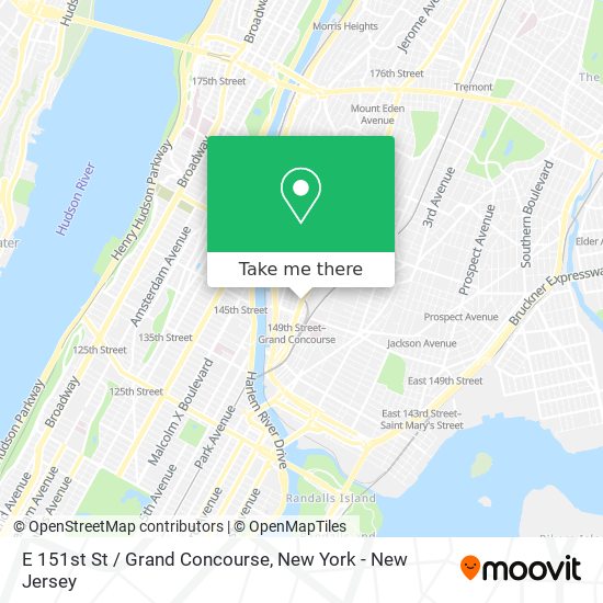 E 151st St / Grand Concourse map