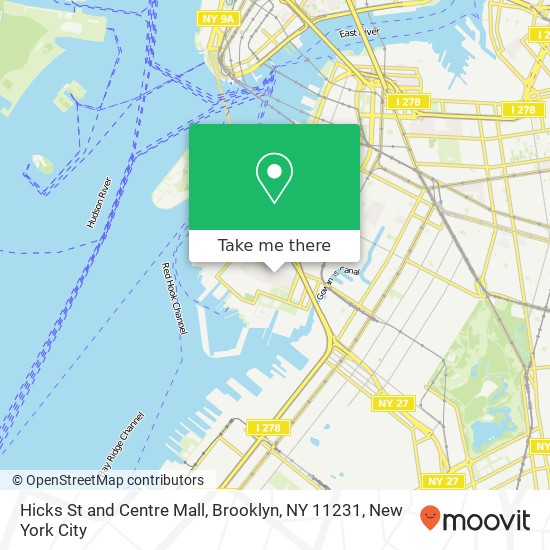 Hicks St and Centre Mall, Brooklyn, NY 11231 map