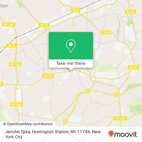 Mapa de Jericho Tpke, Huntington Station, NY 11746