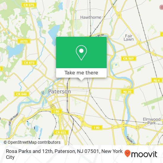 Mapa de Rosa Parks and 12th, Paterson, NJ 07501