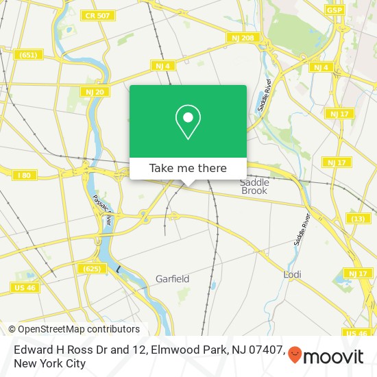 Edward H Ross Dr and 12, Elmwood Park, NJ 07407 map
