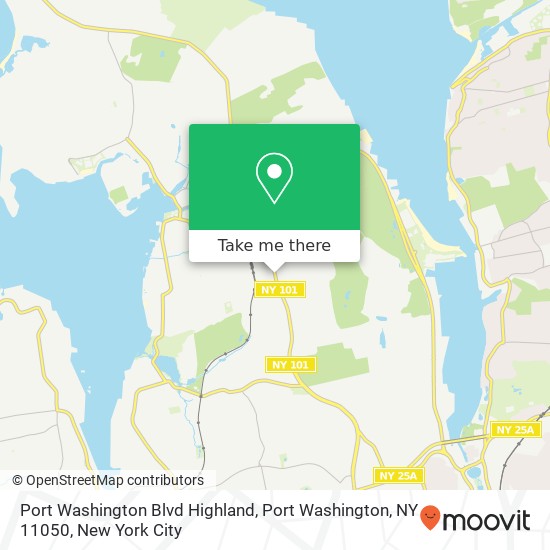Mapa de Port Washington Blvd Highland, Port Washington, NY 11050