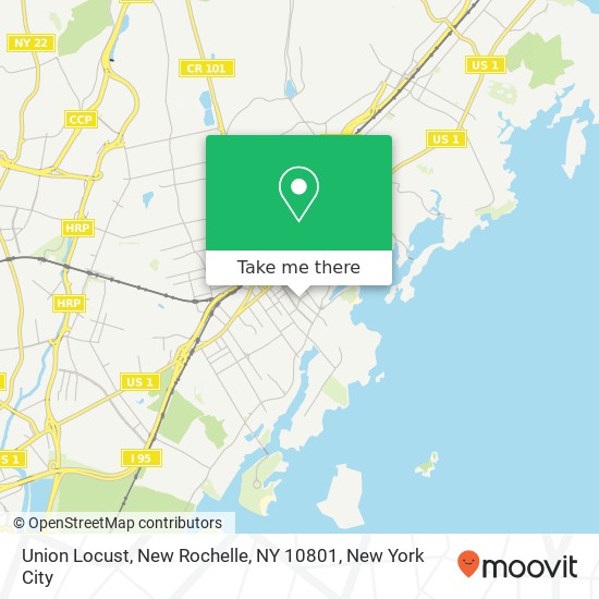 Mapa de Union Locust, New Rochelle, NY 10801