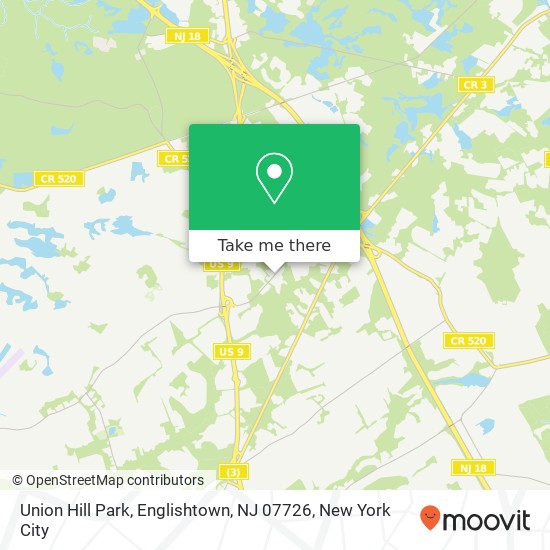 Mapa de Union Hill Park, Englishtown, NJ 07726