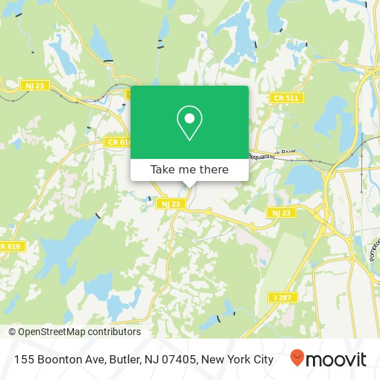 Mapa de 155 Boonton Ave, Butler, NJ 07405