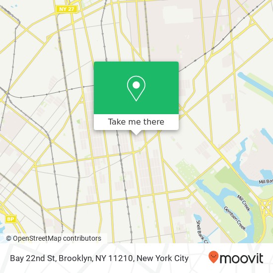Mapa de Bay 22nd St, Brooklyn, NY 11210