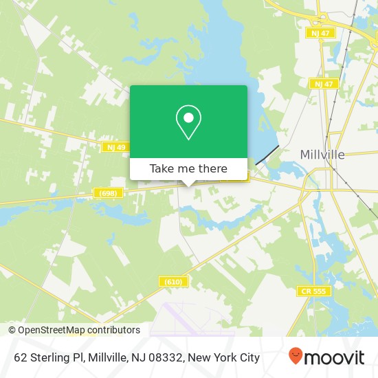 Mapa de 62 Sterling Pl, Millville, NJ 08332