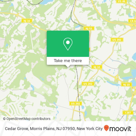 Mapa de Cedar Grove, Morris Plains, NJ 07950