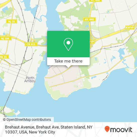 Mapa de Brehaut Avenue, Brehaut Ave, Staten Island, NY 10307, USA