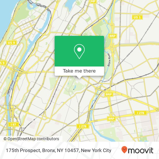 Mapa de 175th Prospect, Bronx, NY 10457