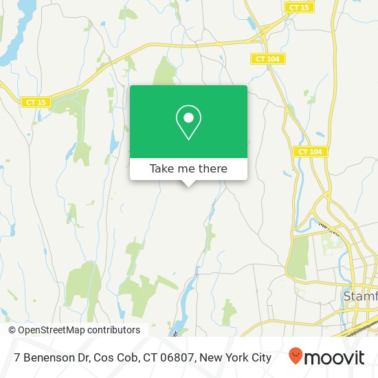 Mapa de 7 Benenson Dr, Cos Cob, CT 06807