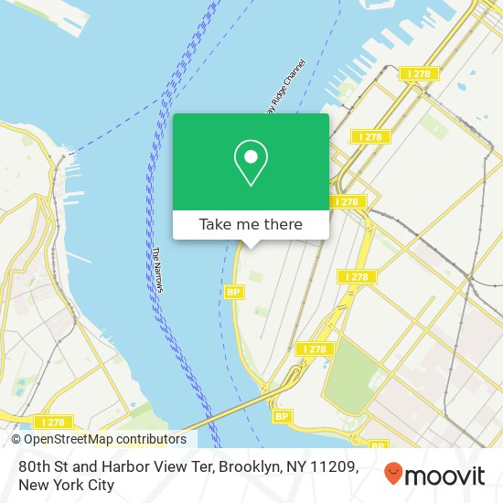 Mapa de 80th St and Harbor View Ter, Brooklyn, NY 11209