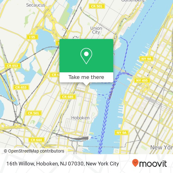 16th Willow, Hoboken, NJ 07030 map