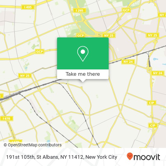 Mapa de 191st 105th, St Albans, NY 11412