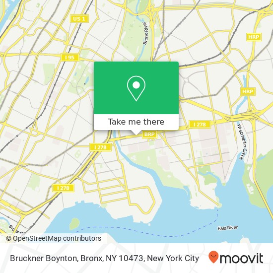 Mapa de Bruckner Boynton, Bronx, NY 10473