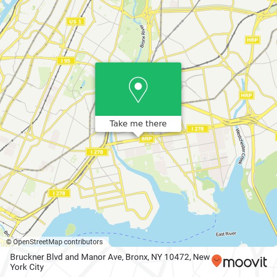 Mapa de Bruckner Blvd and Manor Ave, Bronx, NY 10472