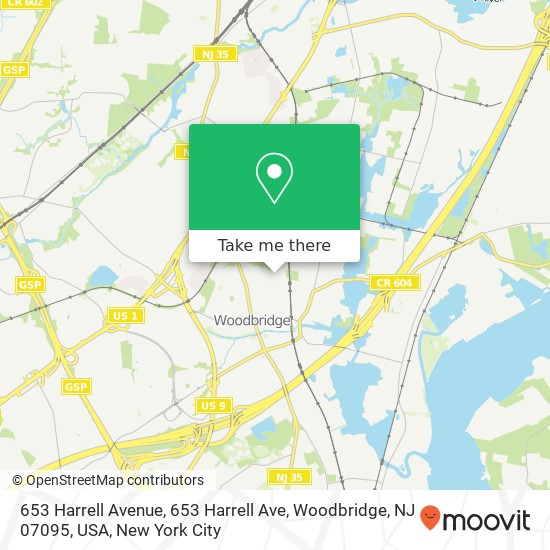 653 Harrell Avenue, 653 Harrell Ave, Woodbridge, NJ 07095, USA map