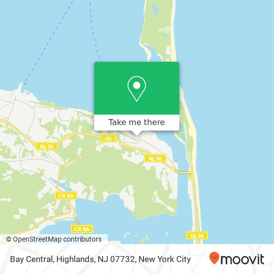 Mapa de Bay Central, Highlands, NJ 07732