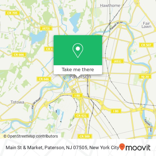 Mapa de Main St & Market, Paterson, NJ 07505