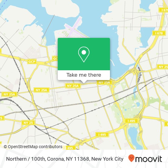 Mapa de Northern / 100th, Corona, NY 11368