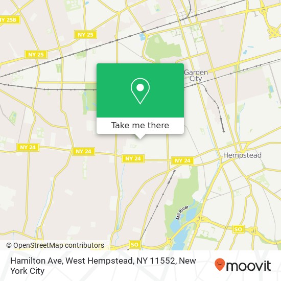 Mapa de Hamilton Ave, West Hempstead, NY 11552