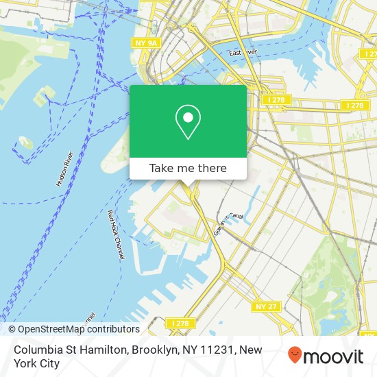 Mapa de Columbia St Hamilton, Brooklyn, NY 11231