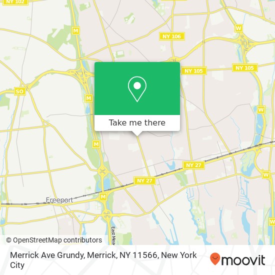Mapa de Merrick Ave Grundy, Merrick, NY 11566