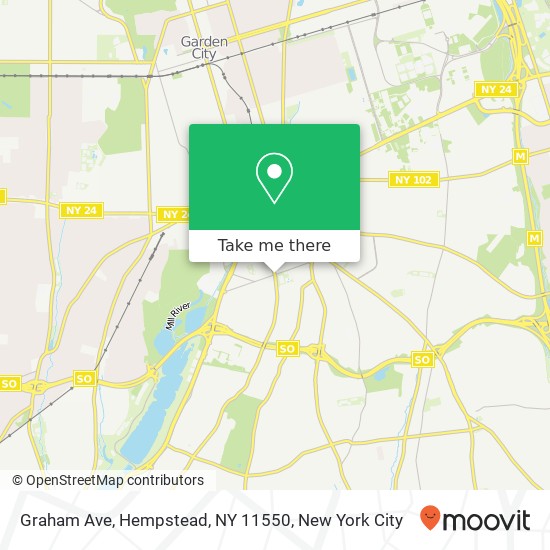 Mapa de Graham Ave, Hempstead, NY 11550