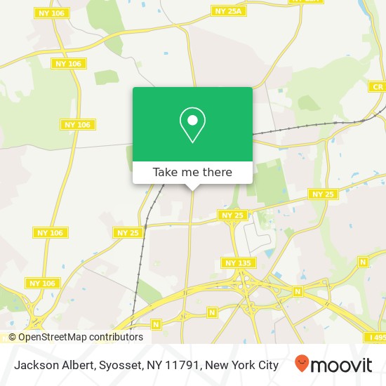 Mapa de Jackson Albert, Syosset, NY 11791