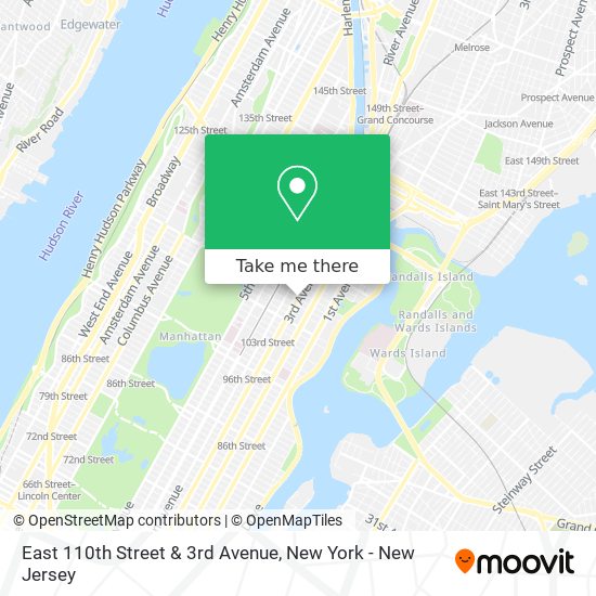 Mapa de East 110th Street & 3rd Avenue