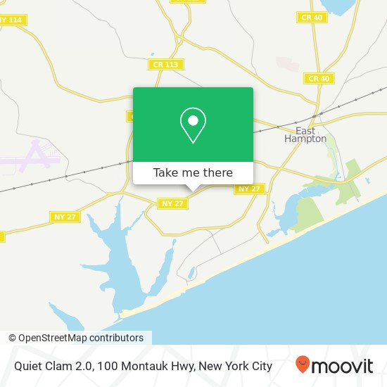 Quiet Clam 2.0, 100 Montauk Hwy map