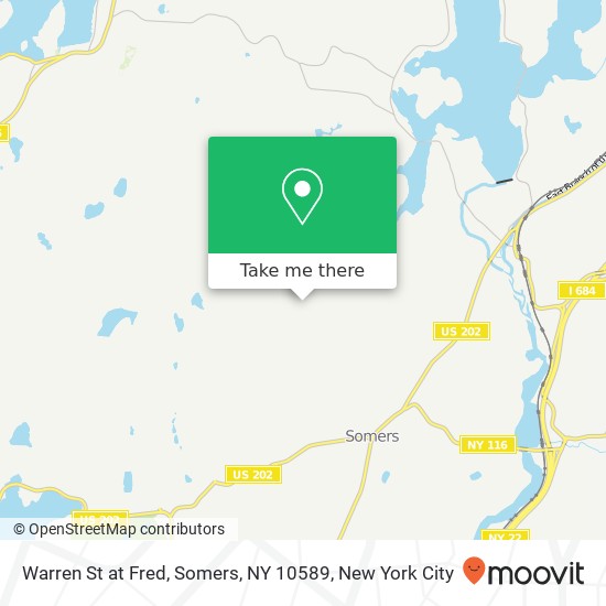 Mapa de Warren St at Fred, Somers, NY 10589