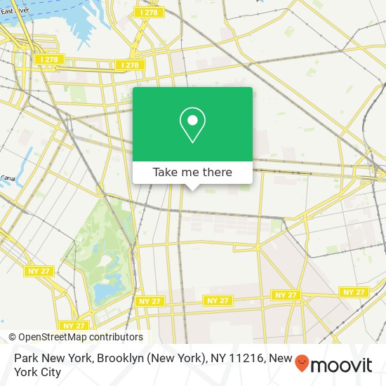Mapa de Park New York, Brooklyn (New York), NY 11216