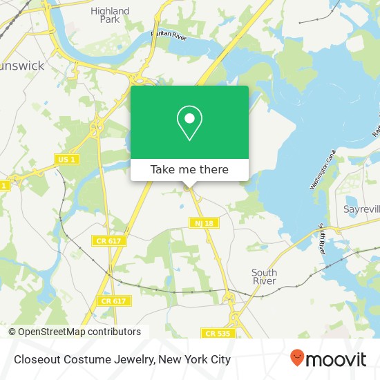 Mapa de Closeout Costume Jewelry, 251 RT-18