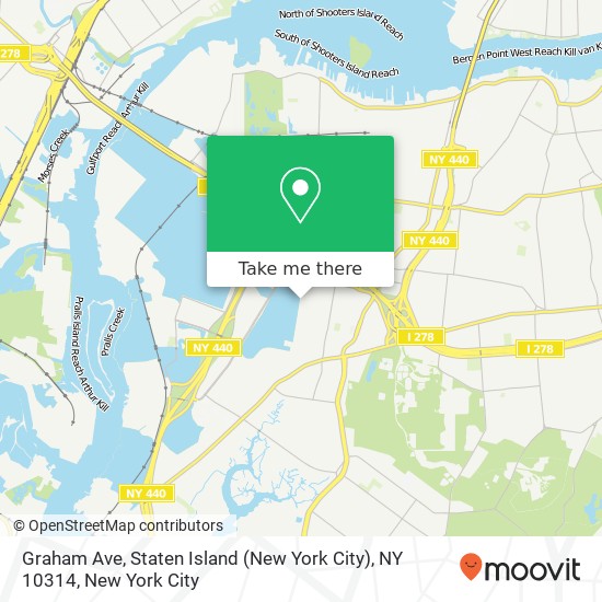 Mapa de Graham Ave, Staten Island (New York City), NY 10314