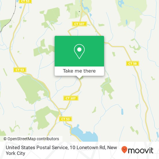 United States Postal Service, 10 Lonetown Rd map