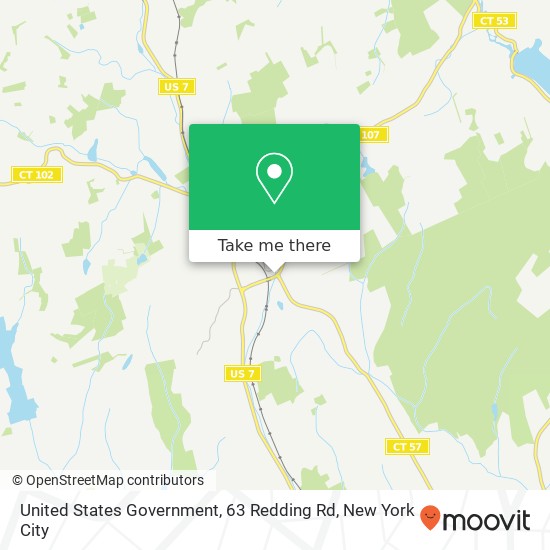 United States Government, 63 Redding Rd map