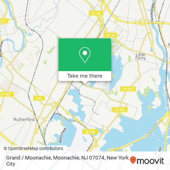 Grand / Moonachie, Moonachie, NJ 07074 map