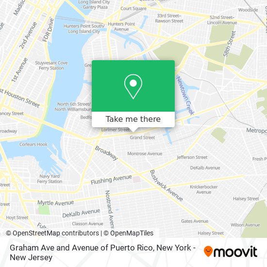 Graham Ave and Avenue of Puerto Rico map