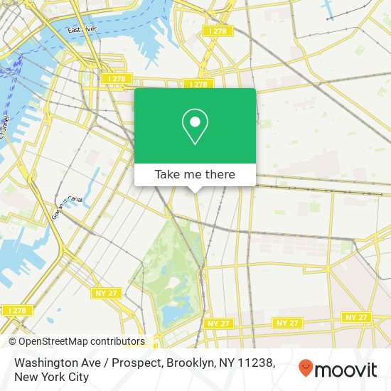 Washington Ave / Prospect, Brooklyn, NY 11238 map