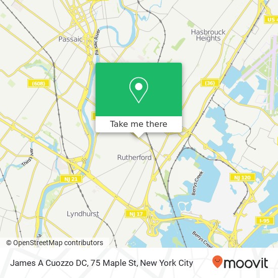 Mapa de James A Cuozzo DC, 75 Maple St