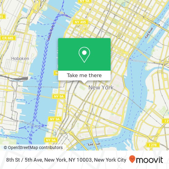 8th St / 5th Ave, New York, NY 10003 map